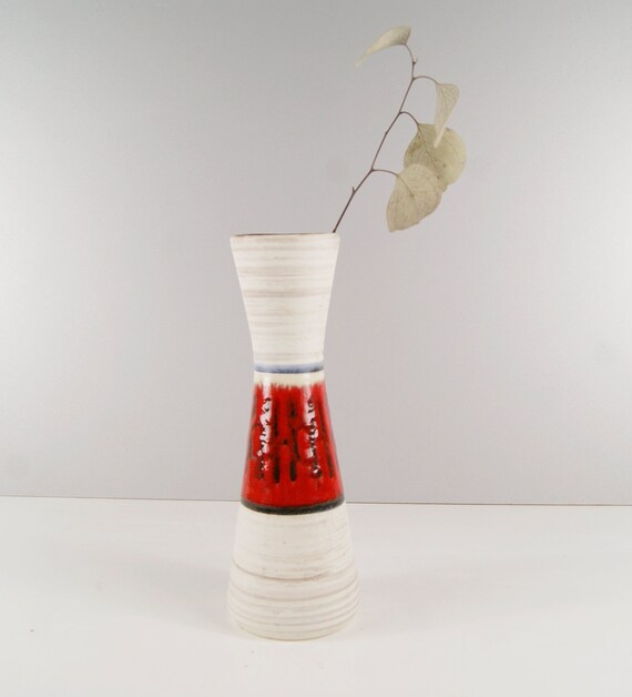 Bay Ceramic Vase Funnel Flower Vase German Ceramics Mid Etsy