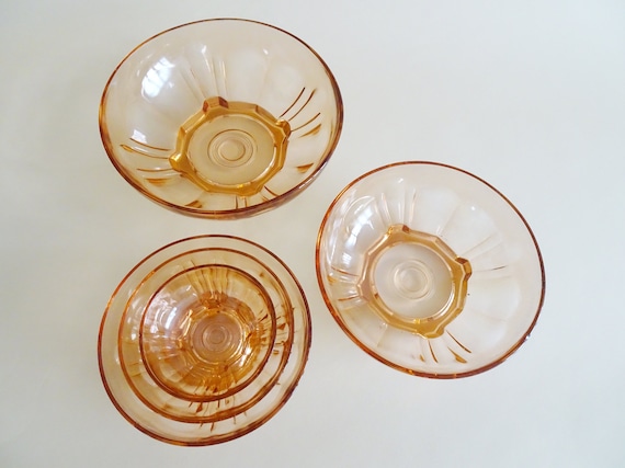 Rosalingla's bowl set, stackable glass bowls BVB France