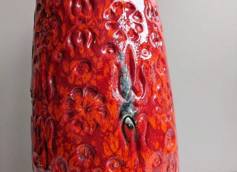 Bodenvase Scheurich Bernina, Keramik Vase rot orange zdjęcie 5