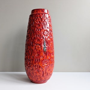 Bodenvase Scheurich Bernina, Keramik Vase rot orange zdjęcie 4