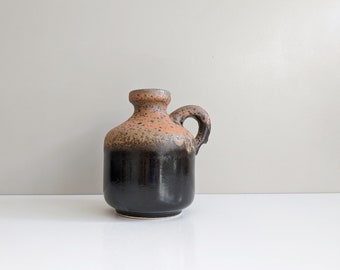 Scheurich Vase, Vintage Handle Vase, Fat Lava Ceramic