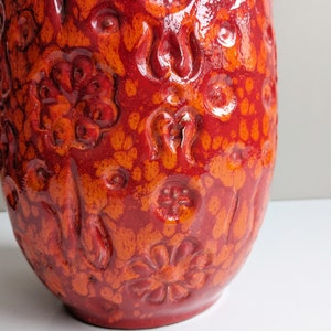 Bodenvase Scheurich Bernina, Keramik Vase rot orange zdjęcie 7