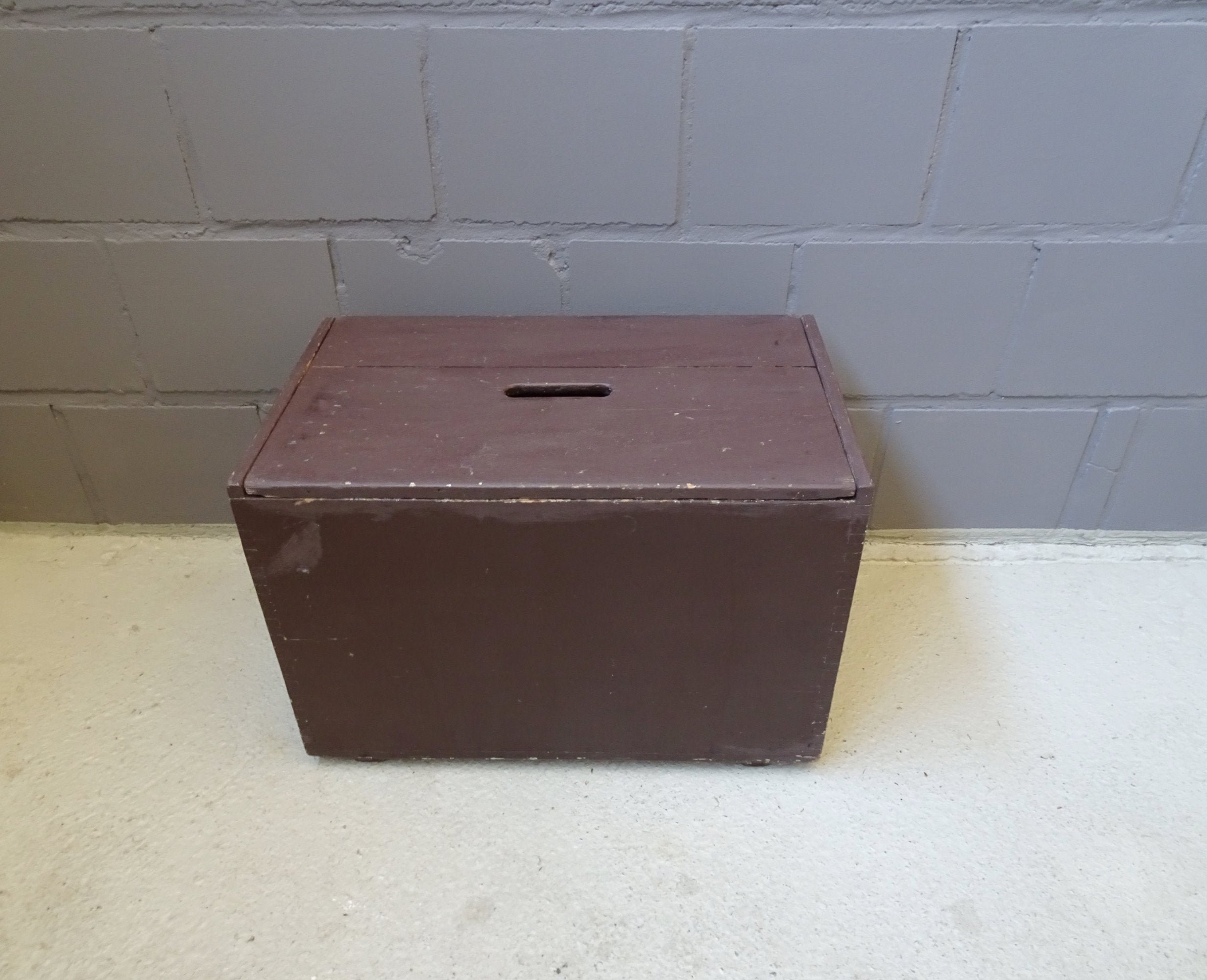 Cofre de madera primitivo con tapa extraíble banco con | Etsy