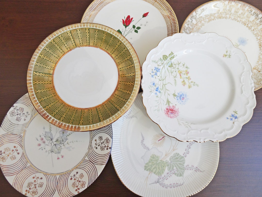 Plate Set Porcelain Colorful Dessert Plates Cake Plates Etsy