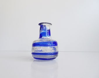 Swirl Vase, Mid Century Glasvase, Vintage Glaskunst