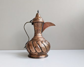 Kupfer Kanne mit Deckel, Kaffeekanne im antiken Stil