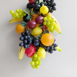 Obst Girlande, Plastik Früchte, Vintage Früchte Dekoration