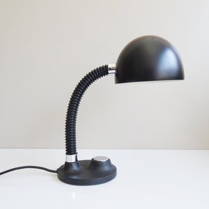 black table lamp by Hillebrand Leuchten, flexible metal table lamp, minimalist design