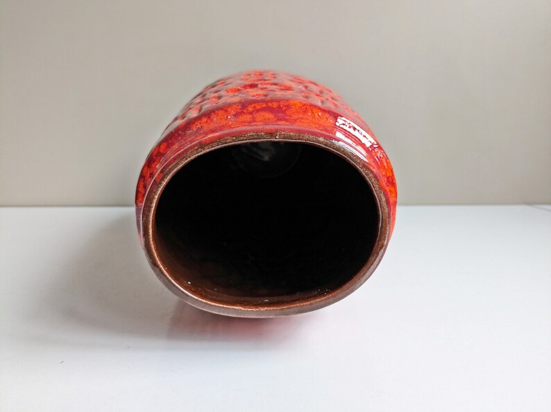 Bodenvase Scheurich Bernina, Keramik Vase rot orange zdjęcie 8