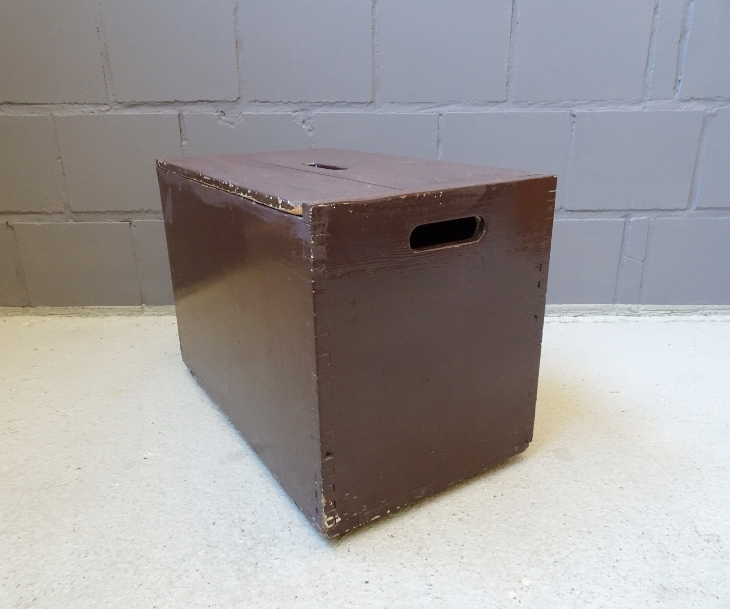 Cofre de madera primitivo con tapa extraíble banco con | Etsy