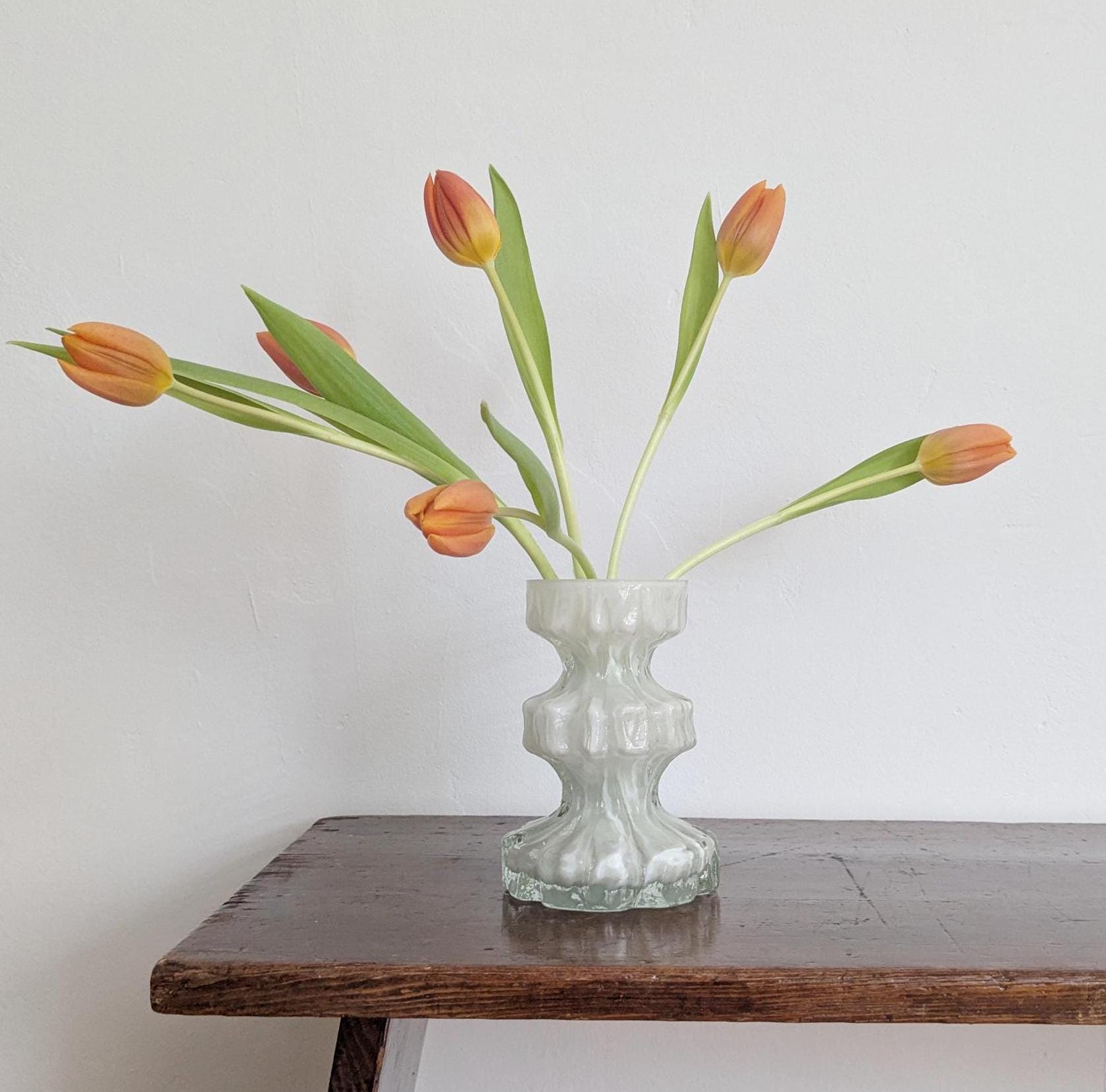 西ドイツ製 Ingrid 西ドイツ製 ヴィンテージ ガラスの花瓶 Ingrid