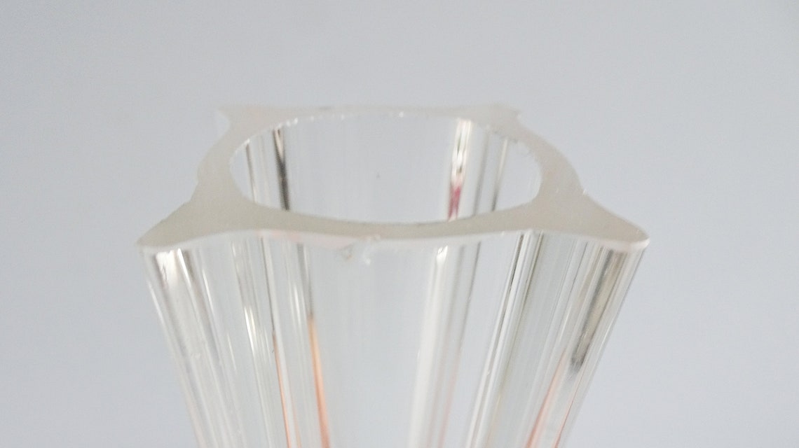 Hohe schmale Vintage Glasvase Glas Solifleur Klarglas Vase | Etsy