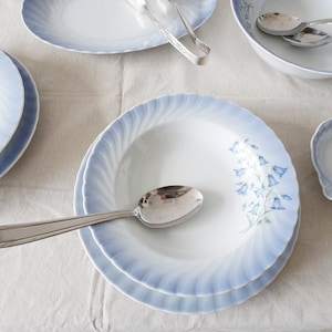 Vintage service tableware by Christineholm Porcelain with bellflower decor
