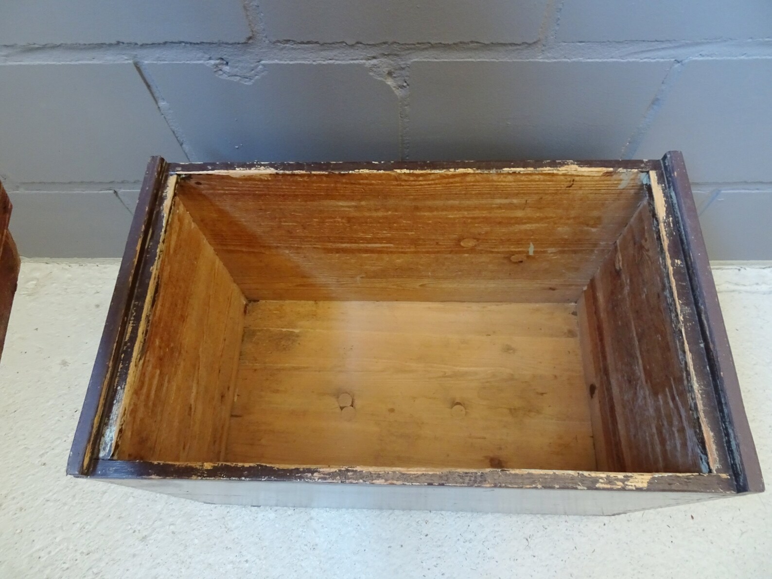 Cofre de madera primitivo con tapa extraíble banco con | Etsy