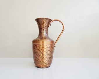 Kupfer Vase, Mid Century Metall Kanne