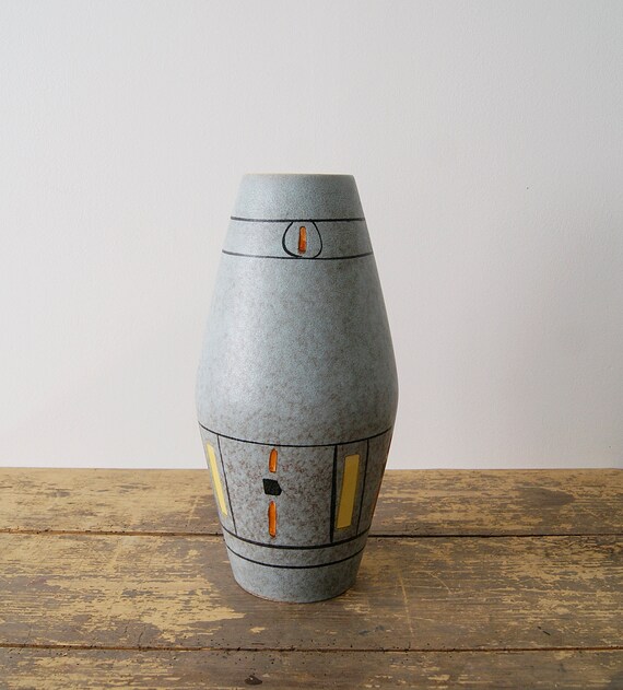 Large Vase Of Scheurich Foreign Ceramics Flower Vase Mid Century Ceramics Floor Vases