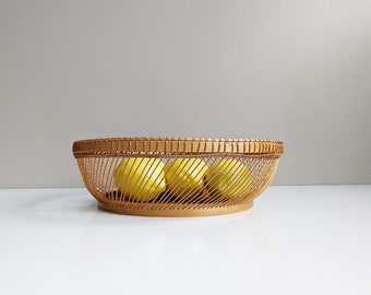 Rattan Obstkorb, Vintage Brotkorb