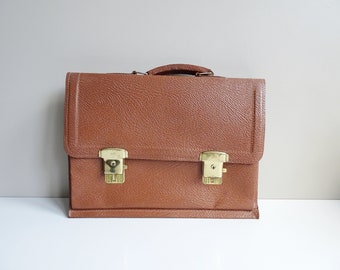 Ivoli briefcase in brown leather