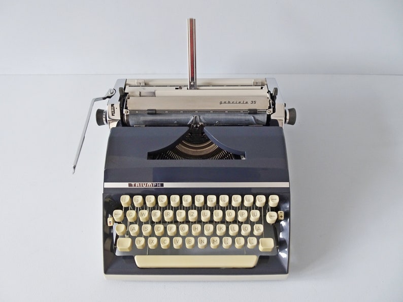 mechanical typewriter grey blue Typewriter Triumph Gabriele 35