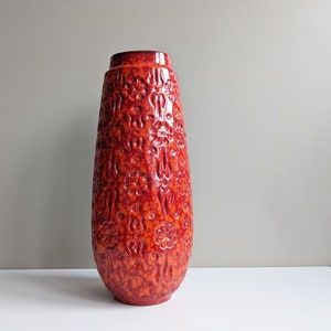 Bodenvase Scheurich Bernina, Keramik Vase rot orange zdjęcie 2