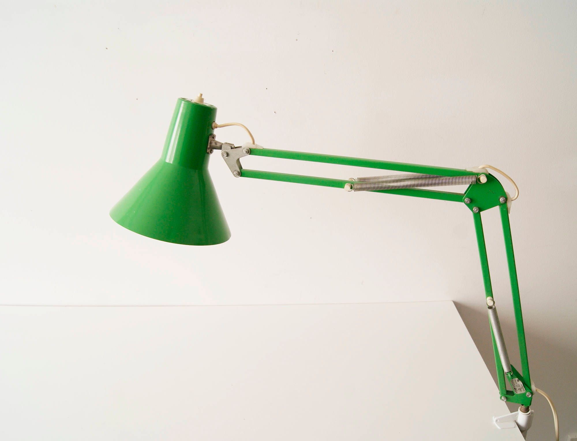 Architect Lamp Terminal Lamp Articulated Lamp Green Swing Arm