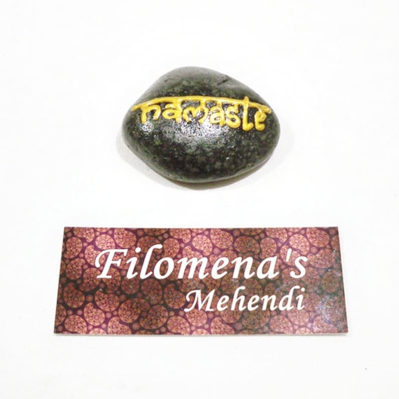Protection stone Healing stones Stone art Henna stone Inspirational Painted Stone Namaste stone Painted rocks Garden stone