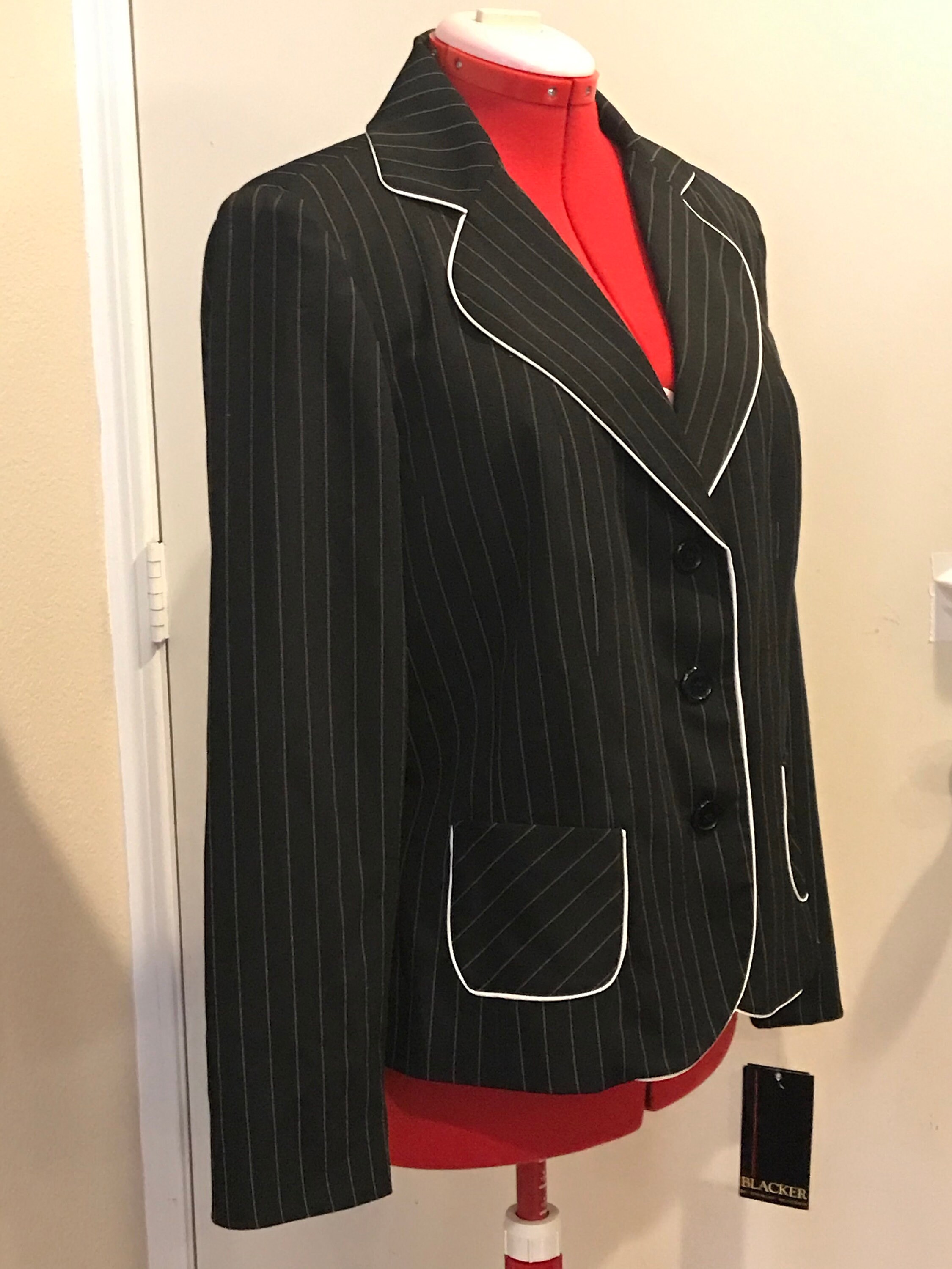 Jackets Black Pinstripe Jacket by Stanley Blacker. New with Etsy
