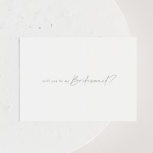 Bridesmaid Proposal Greeting Card Will You Be My Bridesmaid