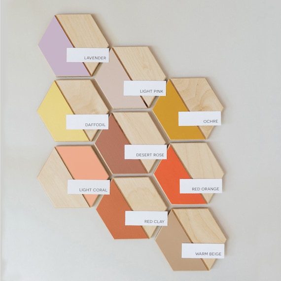 Color Pop Hexagon Coasters– Assorted Set of Four