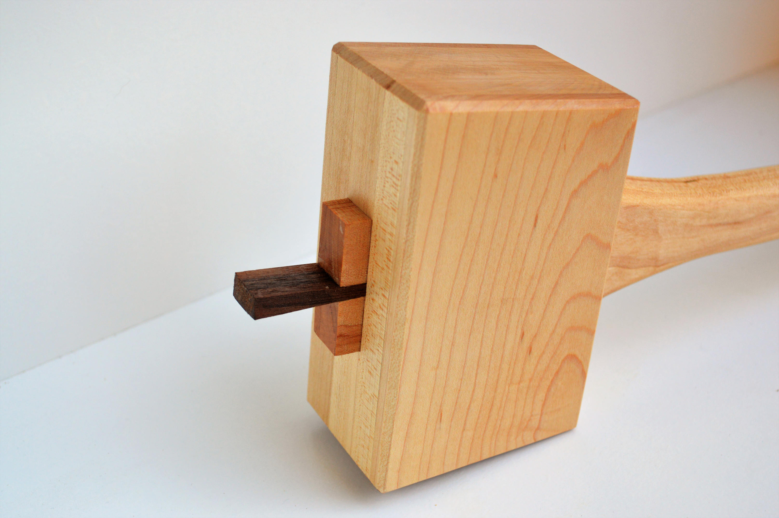 Handmade woodworking mallet