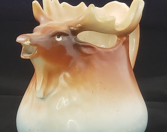 Vintage Austrian Moose/Elk Head Creamer