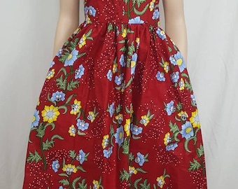 African Dress, African Maxi Dress, maxi dress, sleeveless dress, Red dress, Mother's day gift