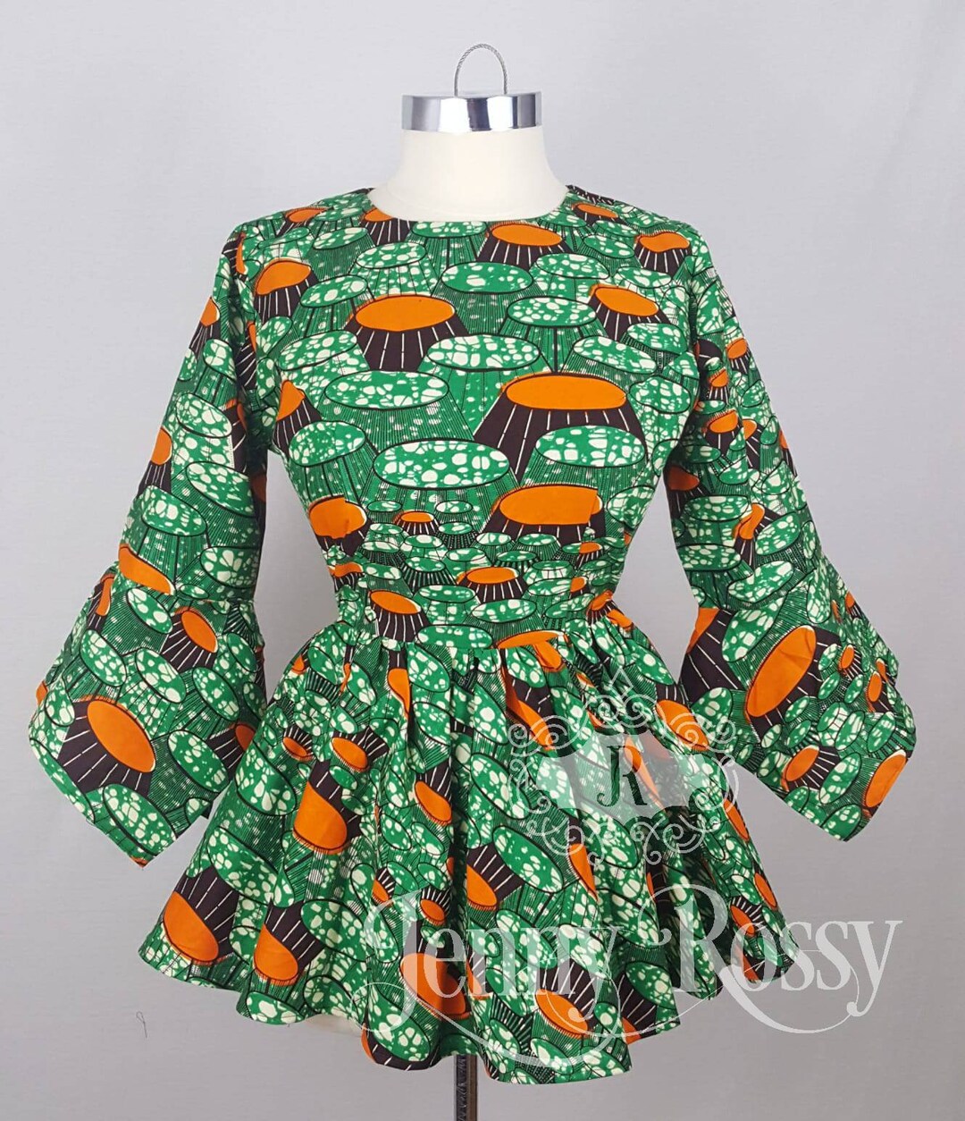 African Print Top Ankara Peplum Blouse Green Ankara St Patrick Day African Print Top Ankara Peplum Blouse Green Ankara St Patrick Day