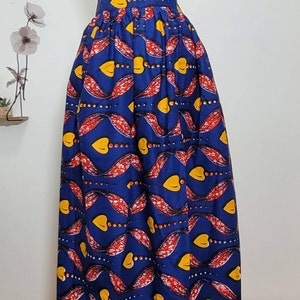 Jupe Ankara, Vêtements africains, Jupe longue