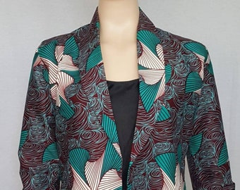 African Blazer, Ankara Jacket, African clothing, Print Blazer
