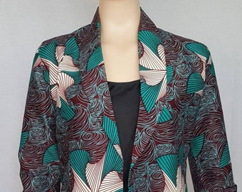 African Print Blazer: Ankara Cotton Jacket, Formal Occasion