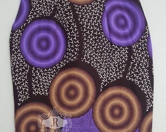 Falda tubo Ankara: algodón con estampado africano hasta la rodilla