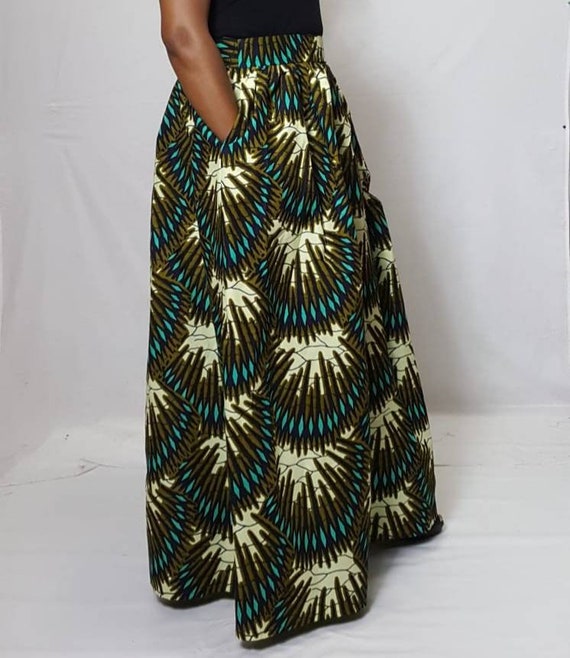 African MAXI SKIRT _African clothing Skirt _African Wax Print African MAXI SKIRT _African clothing Skirt _African Wax Print