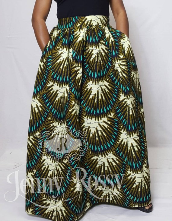 African MAXI SKIRT _African clothing Skirt _African Wax Print African MAXI SKIRT _African clothing Skirt _African Wax Print
