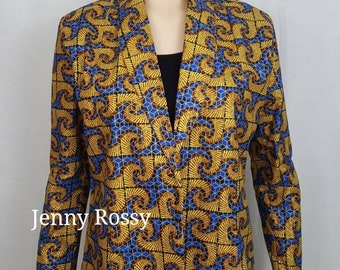 African Blazer, print Jacket, African clothing, women Blazer