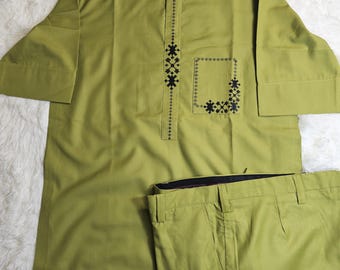 African Men Clothing,Senetor Outfits- Nigeria Men shirt and Pant