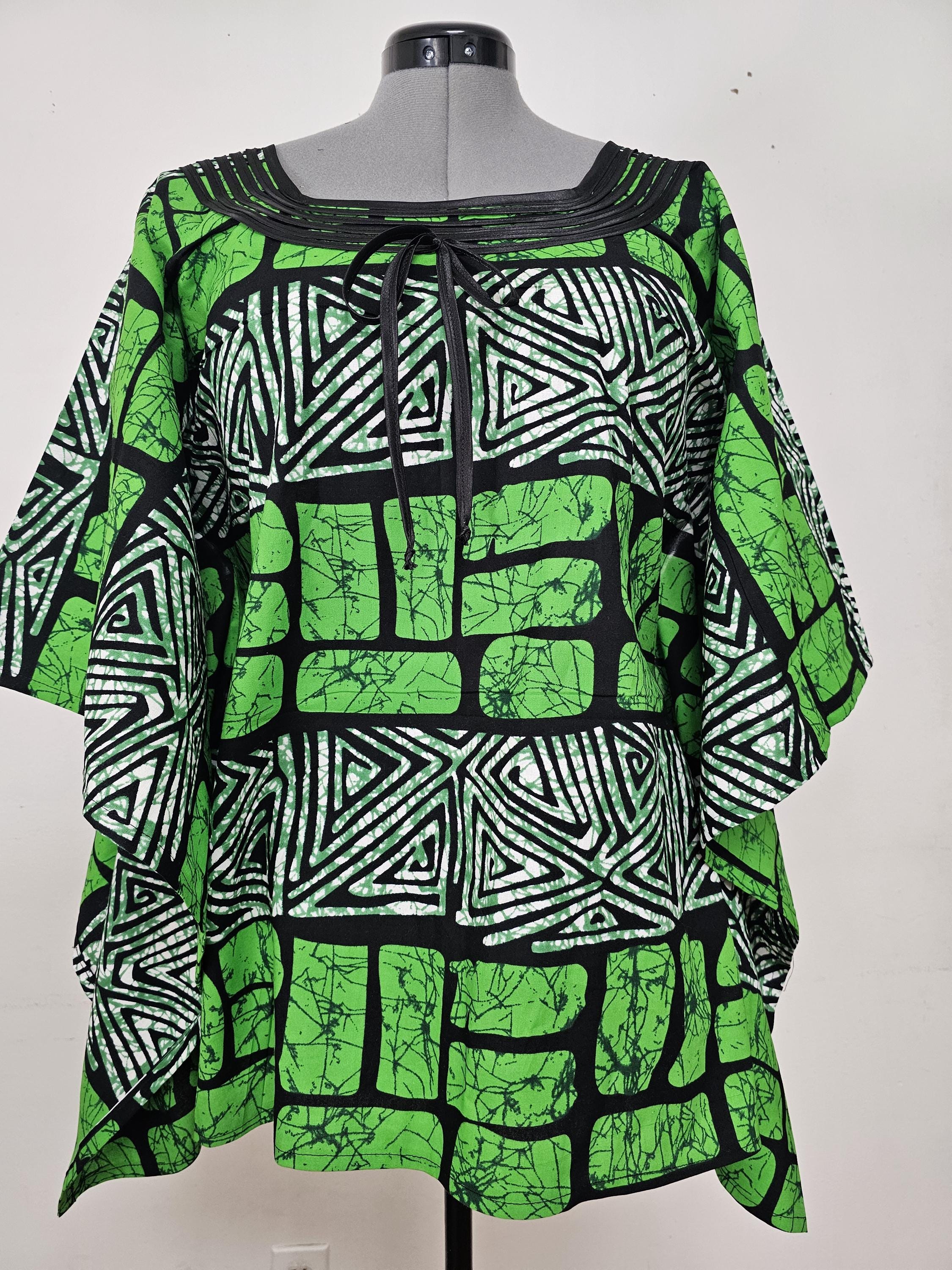 African Print Bubu Top, Hitaget Cotton, Square Neck - Etsy