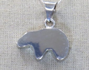 Fun and Flashy, Medium sized, Solid Sterling Silver Bear