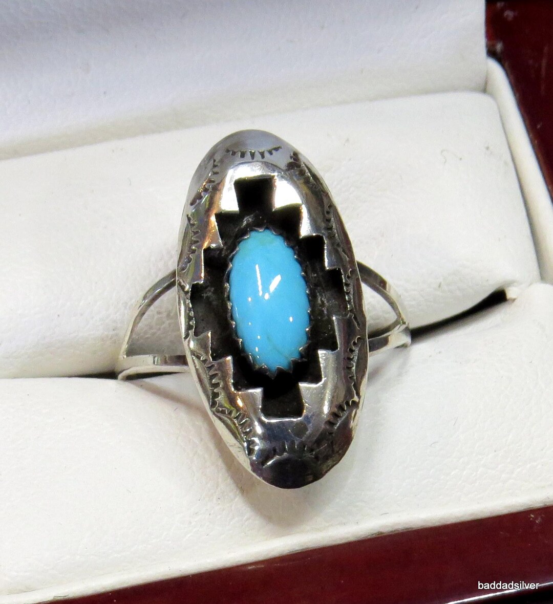 Vintage Navajo Shadow Box Ring, Hallmarked, Size 8.75 - Etsy