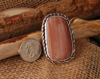 Sterling, copper Jasper pendant