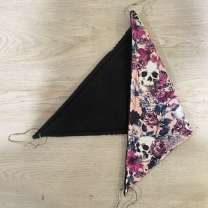 Pink Fall Floral Skulls Hanging Corner Hammock for Rats, Hamsters, Guinea Pigs, Chinchillas, Ferrets, Hedgehogs, and other Small Animals