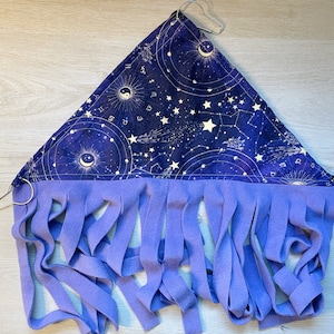Purple Constellation Print Fleece Forest Corner Hammock Hide for Rats, Guinea Pigs, Chinchillas, Ferrets, Hedgehogs, and other Small Animals