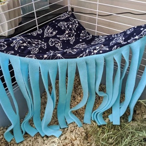 Glow in the Dark Fleece Forest Corner Hammock Hide for Rats, Guinea Pigs, Chinchillas, Ferrets, Hedgehogs, and other Small Animals
