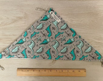 Cute Dinosaur Print Hanging Corner Hammock for Rats, Hamsters, Guinea Pigs, Chinchillas, Ferrets, Hedgehogs, and other Small Animals