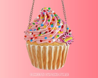 Confetti Cupcake Purse Pink Frost Cream Pastel Bag Cupcakes Party Birthday Cake Cakes Food Art Artist Rommydebommy Cute